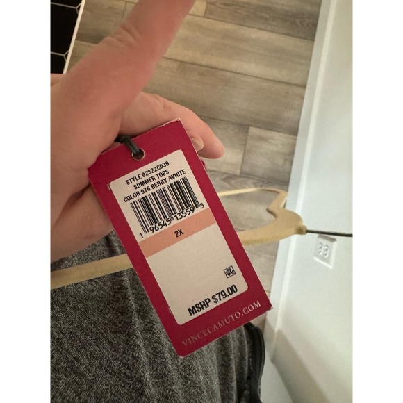 Vince Camuto Plus Size Printed Off-The-Shoulder Ruffled Challis Blouse Flower - Picture 5 of 5